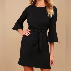 Lulu’s Last Love Song Black Tie-Waist Dress